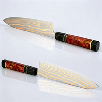 Couteau de chef professionnel XITUO 8 pouces, couteau de cuisine en cuivre Damas pour hôtel et restaurant, manche en bois stable et fibre de carbone, OEM