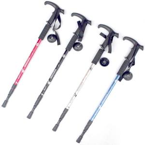Bastones de trekking de tres secciones, bastones de aluminio con absorción de impactos para senderismo, montañismo y actividades al aire libre. - Product Image 3
