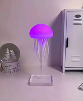 Lampe méduse intelligente à commande vocale, lumière ambiante suspendue LED, veilleuse créative, télécommande via application, piles incluses