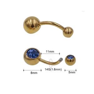 <span class=keywords><strong>Piercing</strong></span> all'<span class=keywords><strong>Ombelico</strong></span> in Acciaio Inox Personalizzati all'Ingrosso, Spirale <span class=keywords><strong>Oro</strong></span> Rosa con Doppia Gemma, per Matrimoni e Bambini, Sexy <span class=keywords><strong>Piercing</strong></span> per <span class=keywords><strong>Ombelico</strong></span> - Product Image 4
