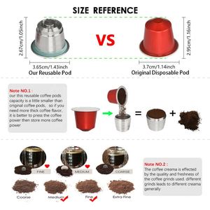 Cápsulas Reutilizables de Acero Inoxidable 304 de Alta Calidad para Cafetera <span class=keywords><strong>NESPResso</strong></span>, 1 Cápsula, Sabor Dulce, Recargables, en Oferta - Product Image 4