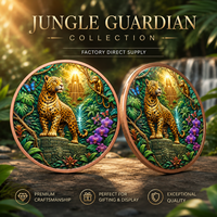 Pièce de monnaie en cuivre 1 oz 999, motif animal de la forêt tropicale, relief 3D, couleur UV inaltérable, art de la biodiversité