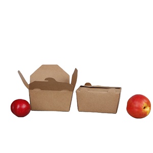 Umweltfreundliche Kraftpapier-Lebensmittelbox Einweg-Lunch-Verpackungsbehälter für Brathähnchen, <span class=keywords><strong>Burger</strong></span> und Street Food - Product Image 1