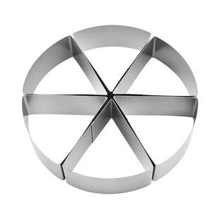 Stampo Rotondo in Acciaio Inox <span class=keywords><strong>per</strong></span> Tagliare Torte con 6 Lame Uguali/Set di 6 Utensili da Forno - Product Image 5