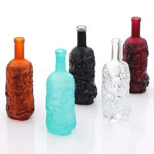 Bouteilles en verre personnalisées de 750 ml pour pulvérisation de peinture, formes et couleurs variées, pour spiritueux, vin, whisky, vodka, brandy, tequila – Bouteilles vides en verre clair - Product Image 3