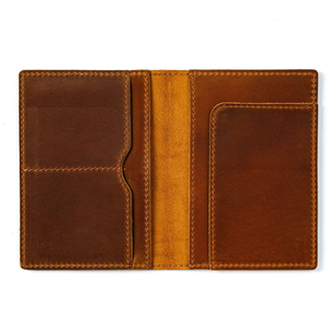 Organizador de Documentos de Viaje, Porta Pasaportes de Cuero, Logotipo Personalizado, Funda de Pasaporte de Cuero Genuino, Cartera, Accesorio de Viaje - Product Image 1