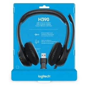 Wholesale <b>Computer</b> Mobile Phone <b>Accessories</b> Logitech USB Headphones H390 Game Headphones Black - Product Image 4