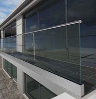 Rampe en aluminium pour escalier ou balcon, conception Simple, Balustrade en U, clôture en U, Balustrade en verre sans cadre, système de Base en U
