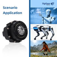 Actuador de articulación robótica integrado con caja de engranajes planetaria, servomotor sin escobillas de alta precisión, 328W 16Nm para aplicaciones de robots humanoides