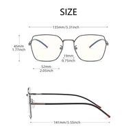 Nouvelles lunettes optiques anti-lumière bleue en gros, monture en acier inoxydable noir canon de fusil élégante, verres AC, marque privée