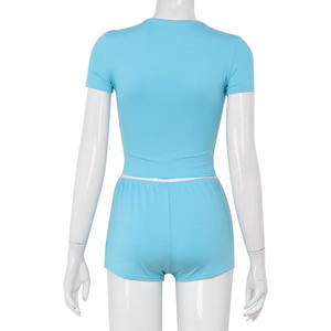 Été Nouveautés Designer Fashion Summer Sets Casual Fashion For Womens Short Top Skinny High Waisted Pants Skirt Skirt Set - Product Image 4