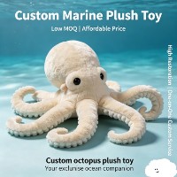 Jouet en peluche animal marin avec options de design et de couleur