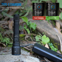 Lampe torche Trustfire T45R LEP, en aluminium aéronautique, étanche, longue portée 1,65 km, lampe torche tactique LED pour l'extérieur