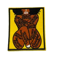 高品質プリントローズパッチ刺繍ブラックガールデジタルアイアンステッカー刺繍パッチカスタム
