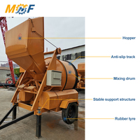 Bétonnière professionnelle MHF 5,5 kW, 400 L, portable, haute efficacité pour les projets de construction rurale