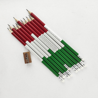 Crayons graphite personnalisés Italie, double couleur, pré-aiguisés, 17,5 cm, dureté HB, sérigraphiés pour l'école et le bureau