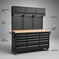 Chariot d'atelier mobile, chariot de rangement pour garage, armoire à outils, chariot de réparation automobile, acier laminé à froid, roues robustes, 6 tiroirs, OEM OBM