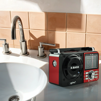 Pour PX-1088BT Vente directe usine Radio numérique rechargeable 9 bandes AM/FM/SW1-7 avec recherche automatique, lecteur de musique et lampe torche portable en plastique