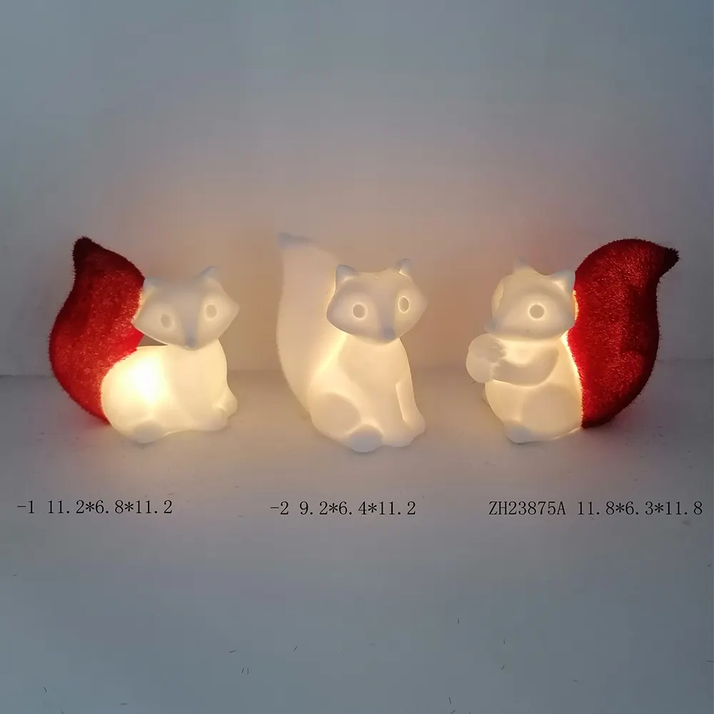 Casa Do Partido Favor Decoração Artesanato De Cerâmica Bonito LED Light Up Pinguim Estatueta Ornamentos De Mesa