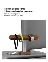 Lampe de chevet LED en bois massif naturel, lumière chaude, lampe de bureau minimaliste en bois pour chambre d'enfant, décoration de la maison