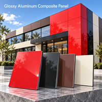 Panneau composite en aluminium brillant de couleur champagne, revêtu de PE, 4 mm, 4x8 pieds, plaque ACP pour revêtement de plafond