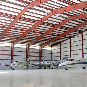 Hangar d'avion préfabriqué en structure acier légère à <span class=keywords><strong>grande</strong></span> portée avec services de soudage et de découpe - Product Image 6