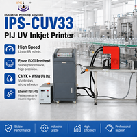 Impresora de Inyección de Tinta UV IPS-CUV33 PIJ con Tinta UV Blanca CMYK, Alta Productividad, Impresión Automática de Datos Variables para Metal y Plástico