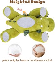 Peluche Dragon en peluche courte, mignonne, verte, cadeau d'anniversaire unisexe (20 pouces, 3,3 livres) pour bébés et tout-petits