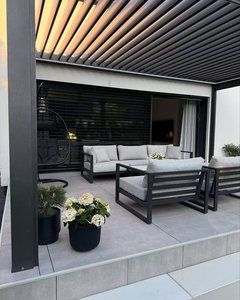 تصميم مظلة خارجية مزدوجة السقف من الألومنيوم المطلي بالمسحوق المقاوم للماء، جازيبو بيرجولا لجنوب أفريقيا 3×4 6×4 - Product Image 6