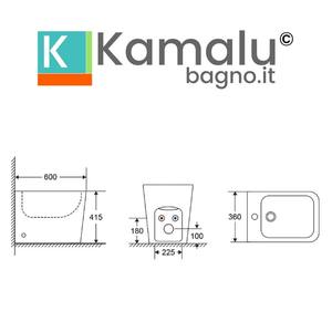 LITOS-TF Kamalu Bidet Senza Cornice a Parete, Accessori per Bagno - Product Image 4
