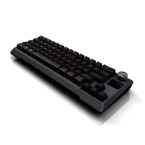 Keyboard nirkabel portabel terbaru 2024, tata letak SP desain kompak RGB warna-warni keyboard bluetooth