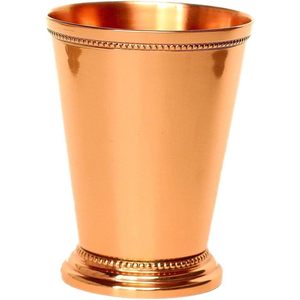 PARIJAT HANDICRAFT 12 Ounce Pure Copper American Style Solid Pattern Reusable Moscow Mule Mint Julep <b>Cup</b> Home - Product Image 5