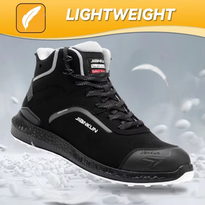 JIANKUN Chaussures de sécurité haut de gamme pour hommes Bottes avec bout en composite Anti-écrasement/crevaison Semelle extérieure confortable en PU Hiver Printemps Automne - Product Image 5