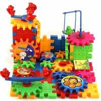 Juegos de Bloques de Construcción para Niños, Divertidos Bloques Eléctricos Encajables, Juego de Juguetes de Construcción con Engranajes