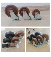 Roue en fer de toutes les tailles Roue industrielle marron noire pivotante avec frein latéral Roue résistante à la chaleur