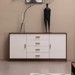 Armario lateral de madera sólida para cocina, mueble multifuncional de diseño de lujo nórdico, para sala de estar