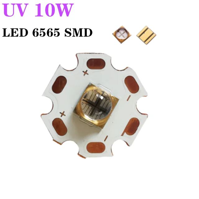 3838 6565 1W 3W 5W UVC UVB UVA LED Beads 250nm 270nm 310nm 5-7V 150mA Ultra Violet Lamp with PCB Copper Light Board