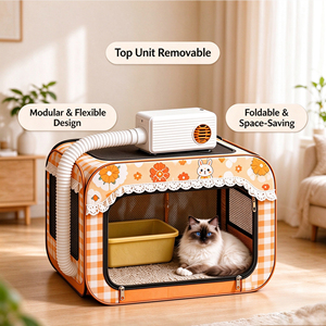 Boîte <span class=keywords><strong>de</strong></span> <span class=keywords><strong>mise</strong></span> <span class=keywords><strong>bas</strong></span> pliable personnalisée pour <span class=keywords><strong>chat</strong></span>, tente <span class=keywords><strong>de</strong></span> couchage fermée pour <span class=keywords><strong>chat</strong></span>, maison <span class=keywords><strong>de</strong></span> maternité détachable pour animaux <span class=keywords><strong>de</strong></span> compagnie, accessoires pour chatons en gestation - Product Image 1