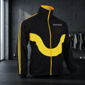 High Quality Yoga Apparel Custom Logo Printed Detachable Leather Bomber Jacket XL Solid Sustainable Breathable Fabric Knitted - Product Image 3