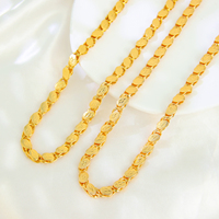 Chaînes de colliers hip-hop en or de Dubaï, plaqué or 21 carats de haute qualité, chaîne popcorn, bijoux pour soirée
