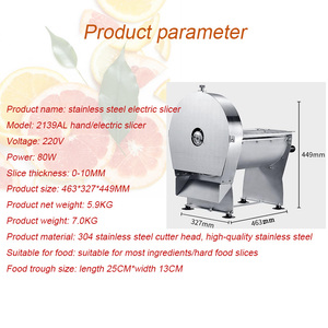 Cortador de frutas eléctrico ajustable, máquina para cortar frutas, verduras, patatas, limón, suministro de exportación - Product Image 2