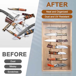 Vitrinas para Cuchillos <span class=keywords><strong>de</strong></span> Bolsillo, Almacenamiento con Cerradura, Puerta <span class=keywords><strong>de</strong></span> Acrílico Transparente, Soporte <span class=keywords><strong>de</strong></span> Exhibición <span class=keywords><strong>de</strong></span> Cuchillos <span class=keywords><strong>de</strong></span> Madera para Montar en la Pared, Vitrina para Cuchillos - Product Image 4