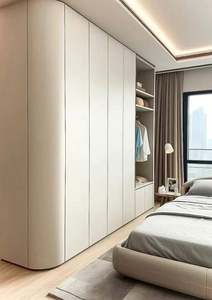 Armoire de rangement moderne pour chambre à coucher de maison vestiaire sectionnel avec armoire latérale armoire en bois - Product Image 3