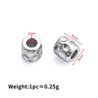 Perles d'espacement en acier inoxydable de haute qualité CX, tubes droits/cylindres à trous traversants, froissés, pour la fabrication de colliers et de bracelets DIY