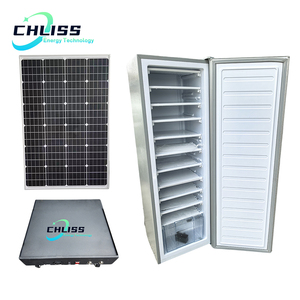 <b>12V</b> Solar <b>Freezer</b> 198L 11 Floor Design, Solar Powered Upright Ice Maker Rapid High-Capacity Solar Power Refrigerator Dual Power - Product Image 2