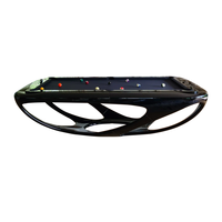 Table de billard de luxe simple en bois massif avec coussinets en caoutchouc et poches en cuir véritable, jeu de snooker/billard 9ft/8ft/7ft sans retour de balles