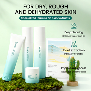 Set de Cuidado Facial de Cactus Natural ICESEA, Hialuronato de Sodio, Hamamelis, Centella Asiática, Nutritivo, Anti-Hinchazón, Hidratación Profunda, Calmante - Product Image 4