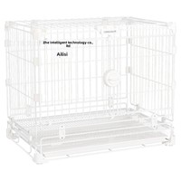 Cage d'intérieur carrée multifonctionnelle en fer respirant et pliable à plusieurs niveaux pour petits/moyens chiens et lapins - Toutes saisons