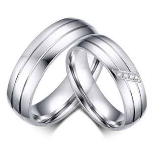 Wholesale Women <b>Ring</b> Diamond Stainless Steel Couple <b>Ring</b> <b>Set</b> Good Quality Wedding <b>Rings</b> Fashion Jewelry - Product Image 1