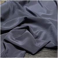 Tissu de haute qualité à pois, large et respirant, 100% soie de mûrier, crêpe de Chine, pour chemisier ou robe femme printemps-été
